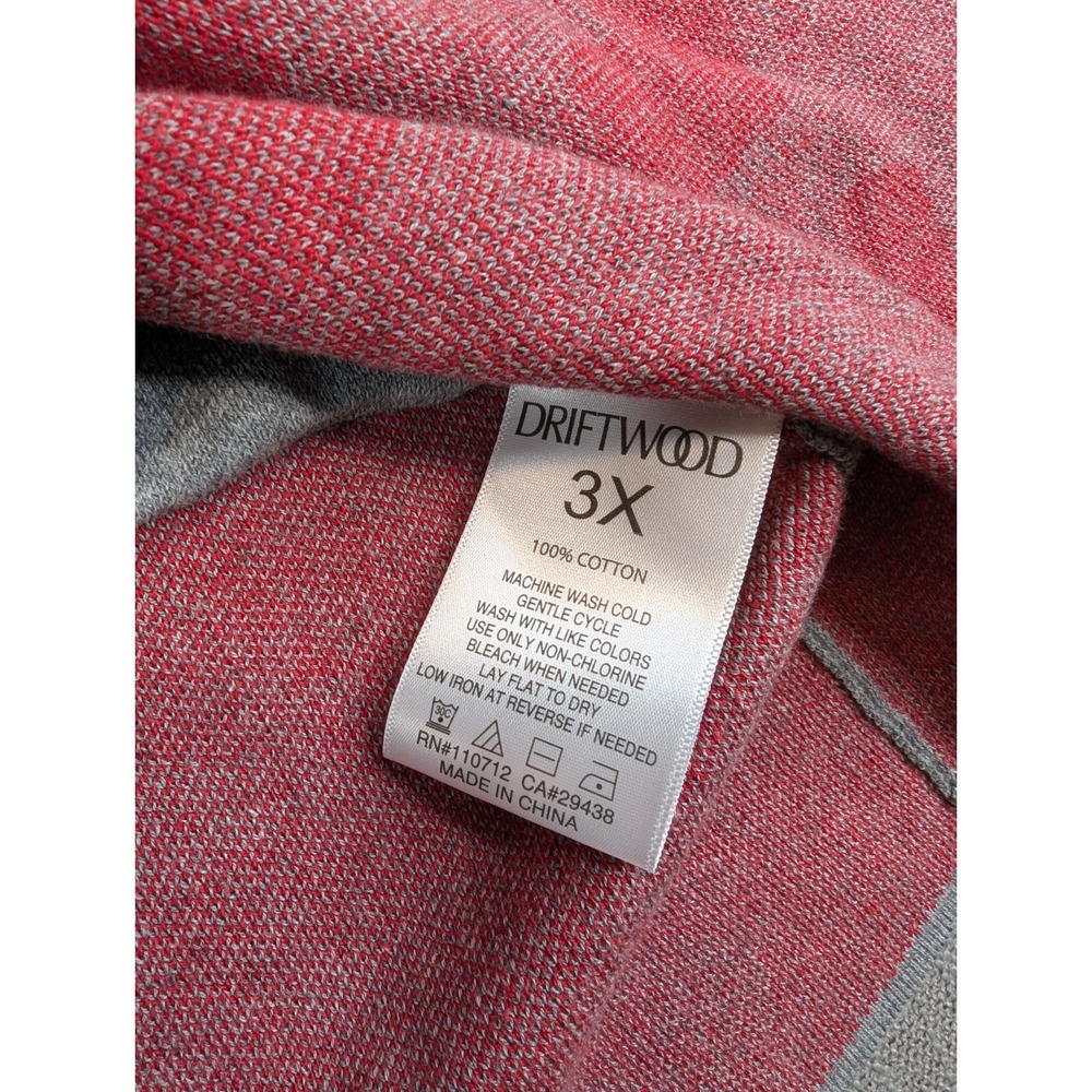 NWT Driftwood Cardigan Women 3X Plus Size Gray Sweater Heart Intarsia Open Front - Picture 7 of 7